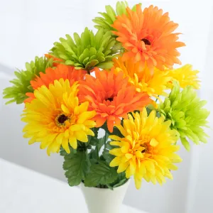 18" Gerbera Daisy Bush: Citrus (12 Stem)
