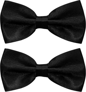 2Pcs Bow Ties for Men, Pre-Tied Adjustable Tuxedo Bowtie for Formal & Casual Wear