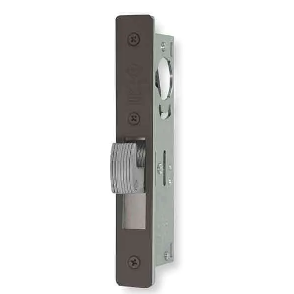 Adams Rite - MS Deadlock - MS1850S-35X - 1-1/8"  Backset - ANSI Size - Hook Bolt - Flat Faceplate -  Dark Bronze  - Metal Door