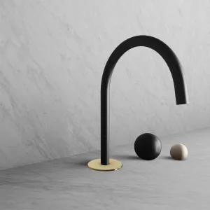 BARiL B35-8100-00L-KJ-050 Wall-Mounted Lavatory Faucet Spout With Deck Mounted Handles