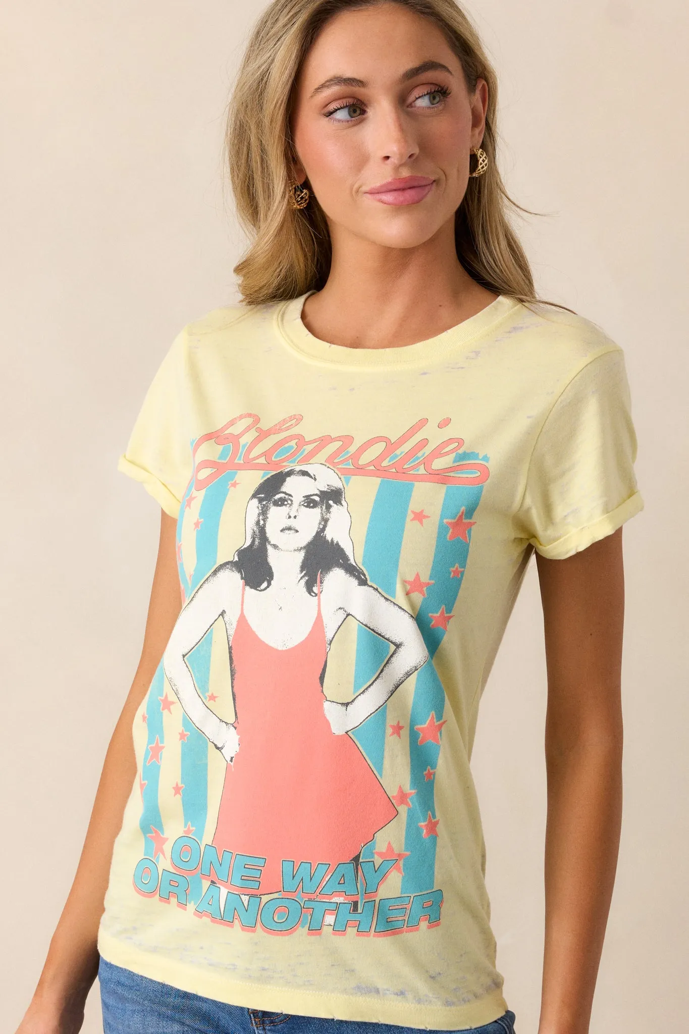 Blondie One Way Or Another Light Yellow Tee