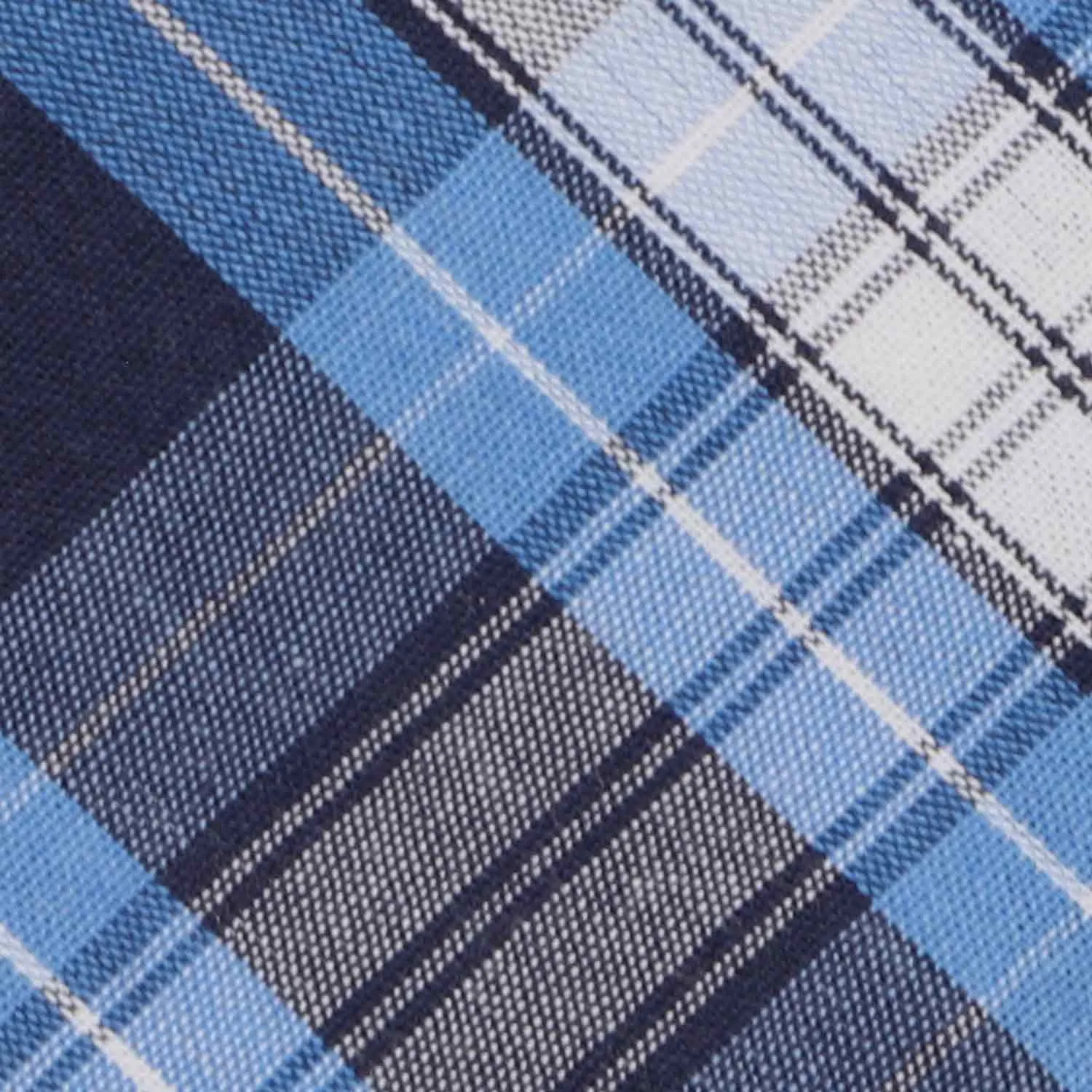 Blue Plaid Bow Tie