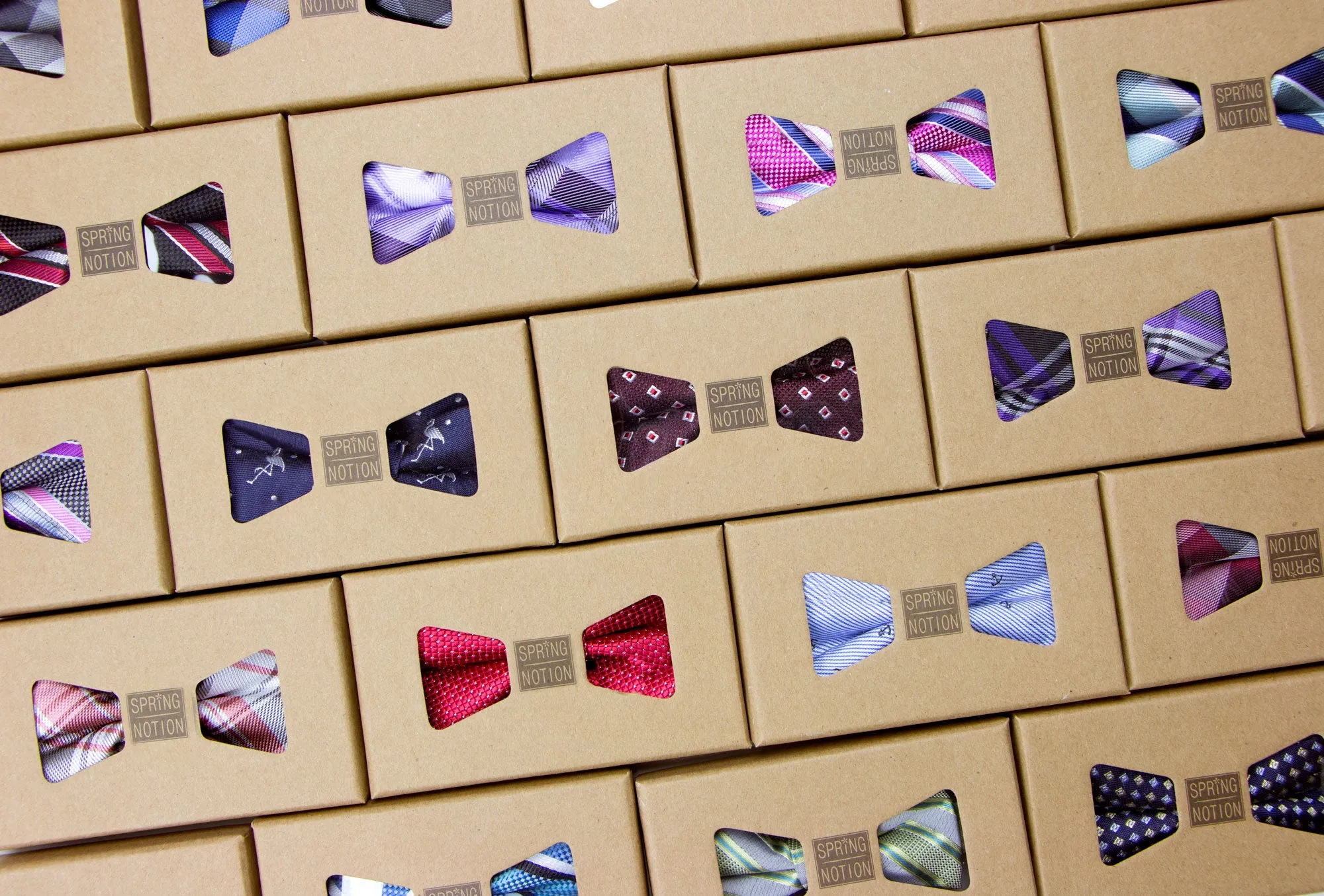 Boys' Pre-Tied Woven Bow Tie, Lilac Dotted (Color 06)