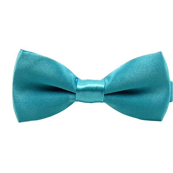 Boys Solid Blue Pre-Tied Bow Ties, 1 to 10 years