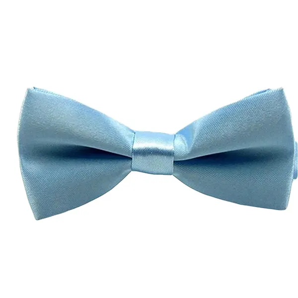 Boys Solid Blue Pre-Tied Bow Ties, 1 to 10 years