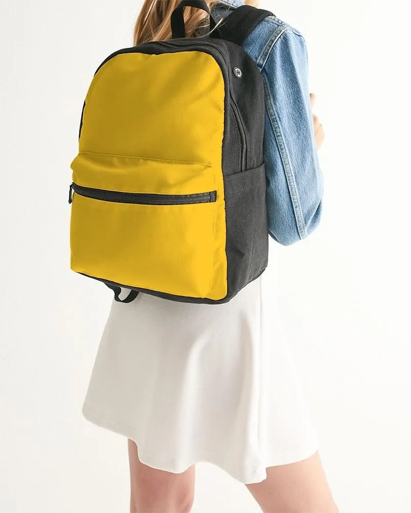Bright Orange Yellow Canvas Backpack | Bright Pure Orange Yellow | C0M25Y100K0