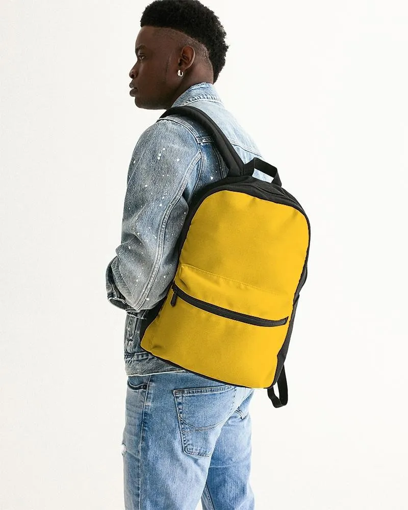 Bright Orange Yellow Canvas Backpack | Bright Pure Orange Yellow | C0M25Y100K0