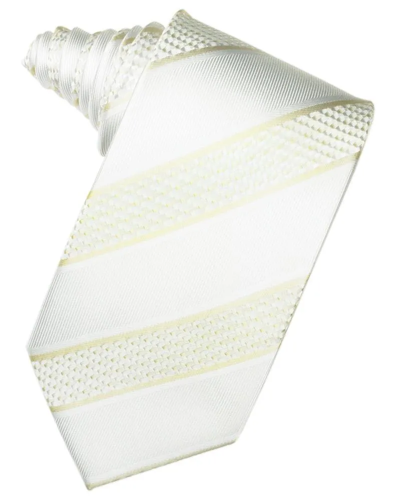 Cinnamon Venetian Pin Dot Striped Necktie