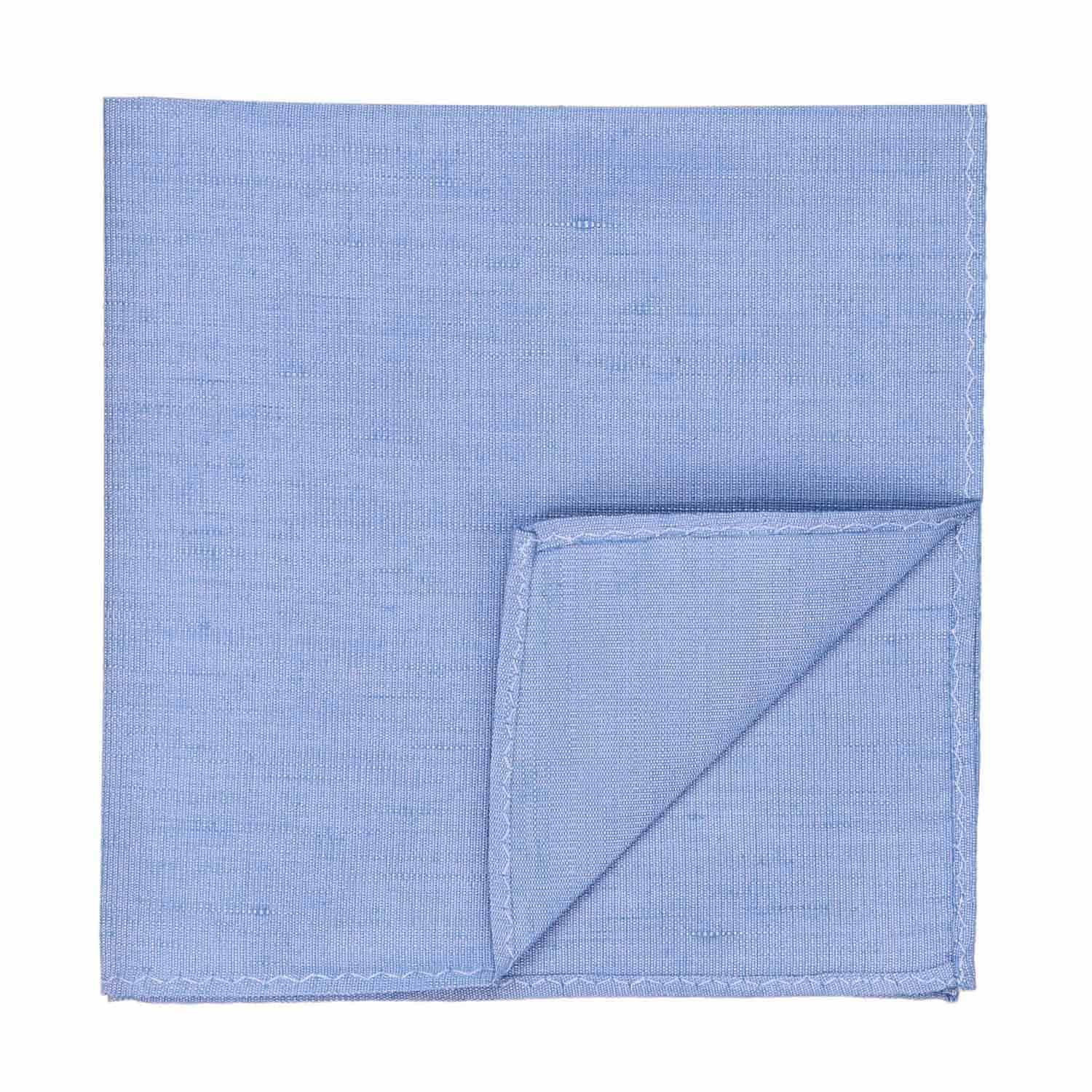 Cornflower Blue Regency Linen/Silk Pocket Square