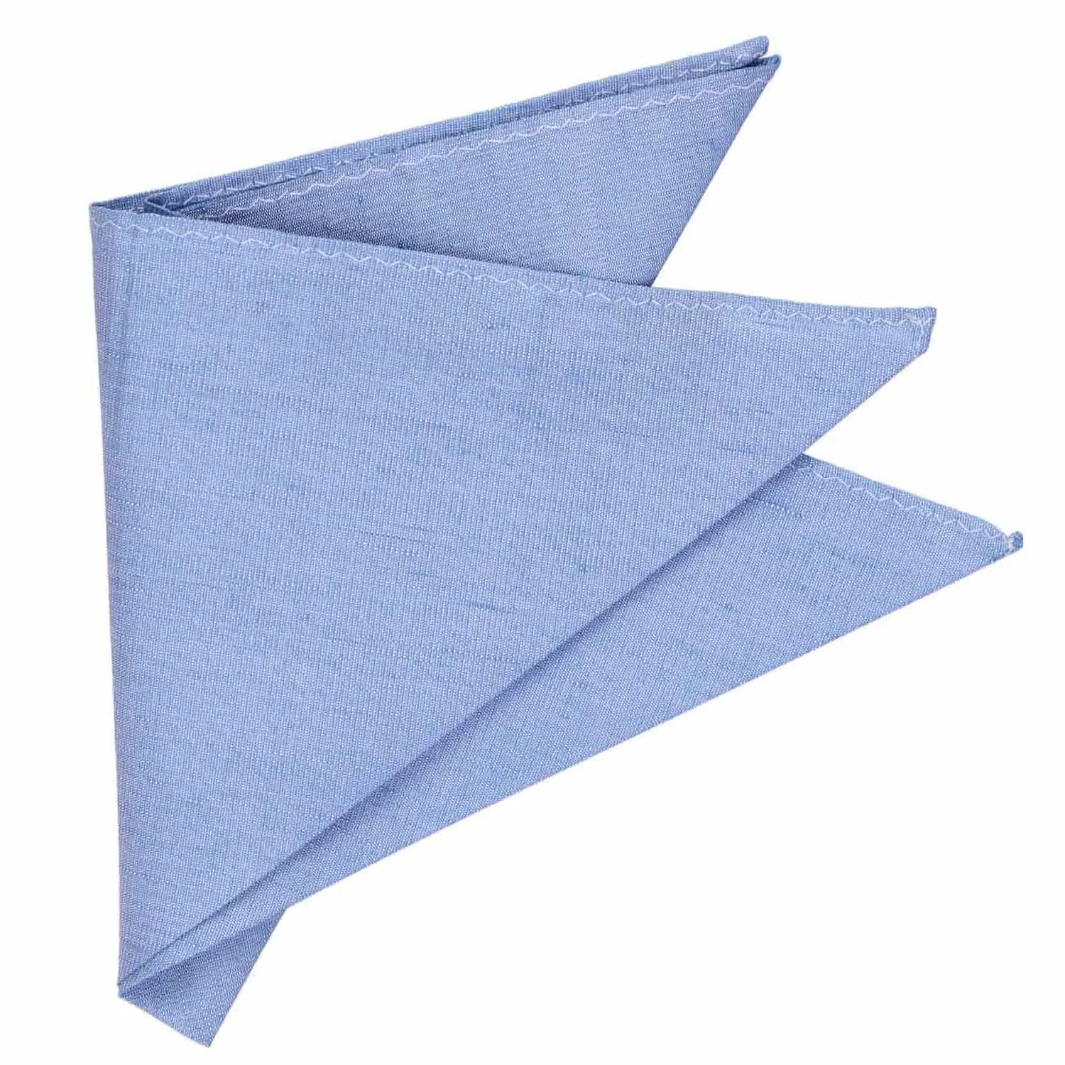 Cornflower Blue Regency Linen/Silk Pocket Square