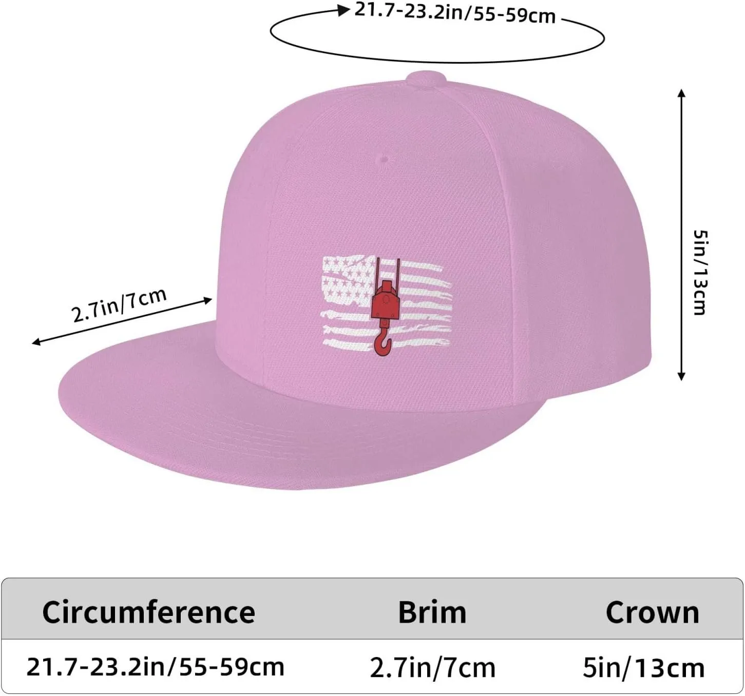 Crane Operator America Flag Flat Bill Baseball Cap Funny Snapback Hat Hip Hop Adjustable Dad Trucker Hats