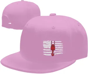 Crane Operator America Flag Flat Bill Baseball Cap Funny Snapback Hat Hip Hop Adjustable Dad Trucker Hats