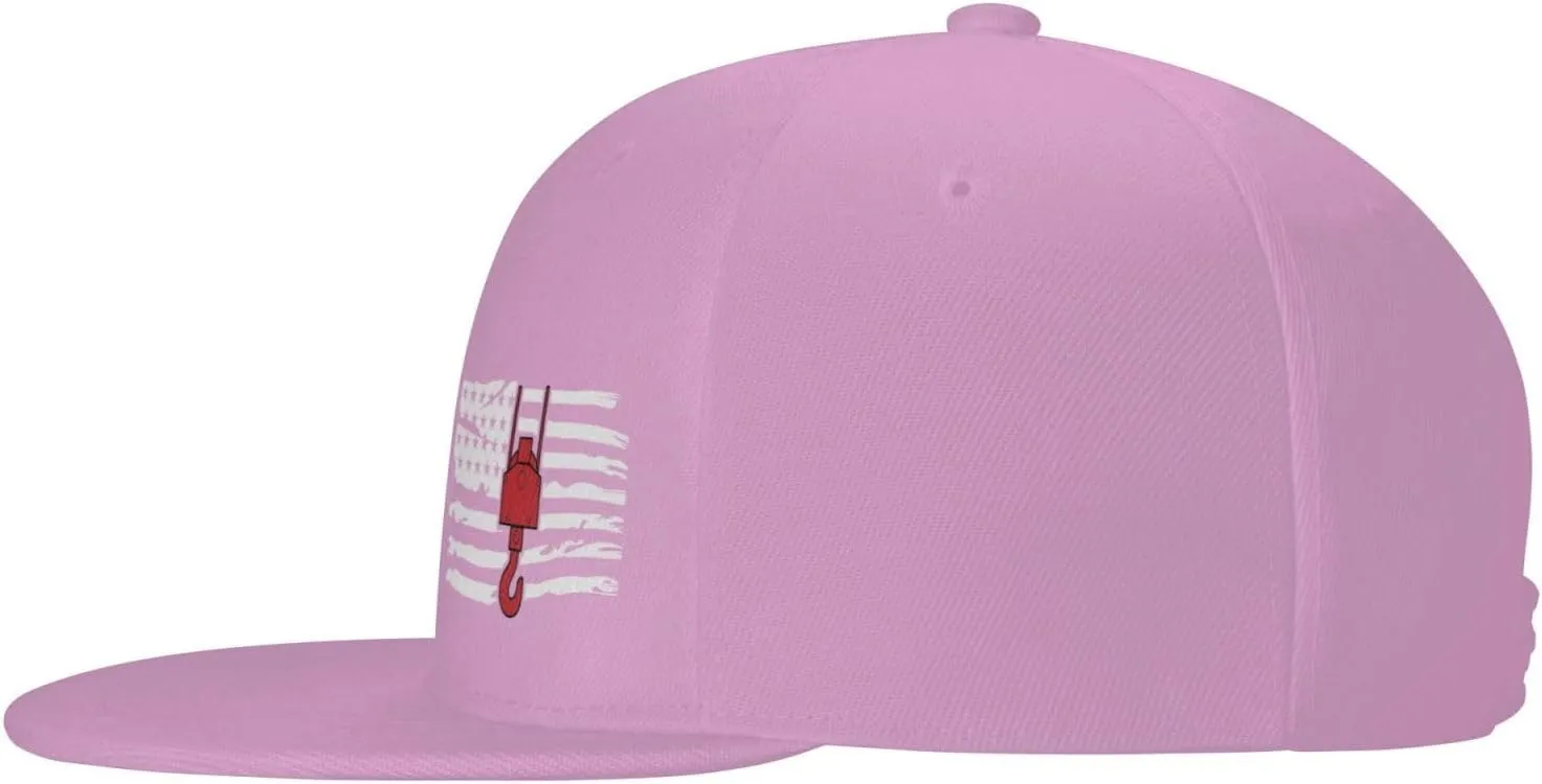 Crane Operator America Flag Flat Bill Baseball Cap Funny Snapback Hat Hip Hop Adjustable Dad Trucker Hats