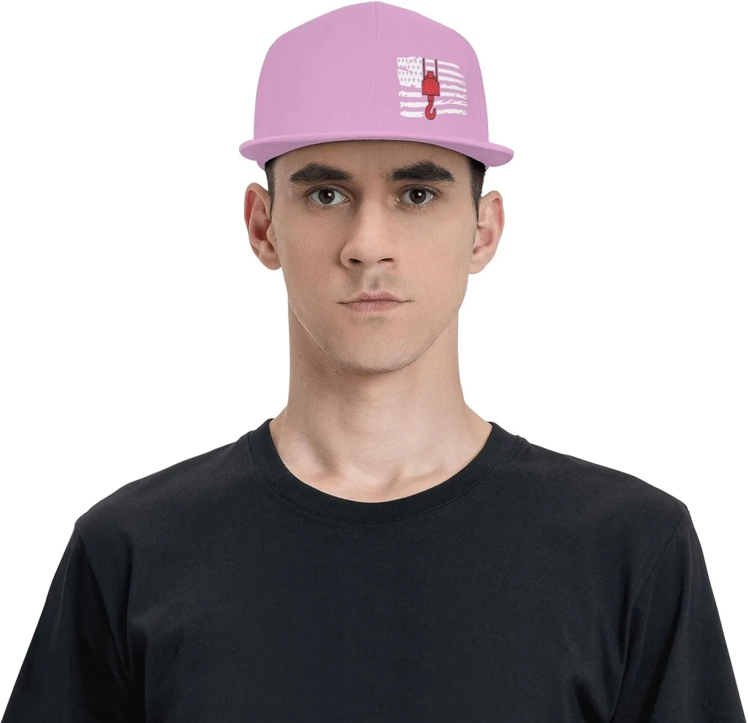 Crane Operator America Flag Flat Bill Baseball Cap Funny Snapback Hat Hip Hop Adjustable Dad Trucker Hats