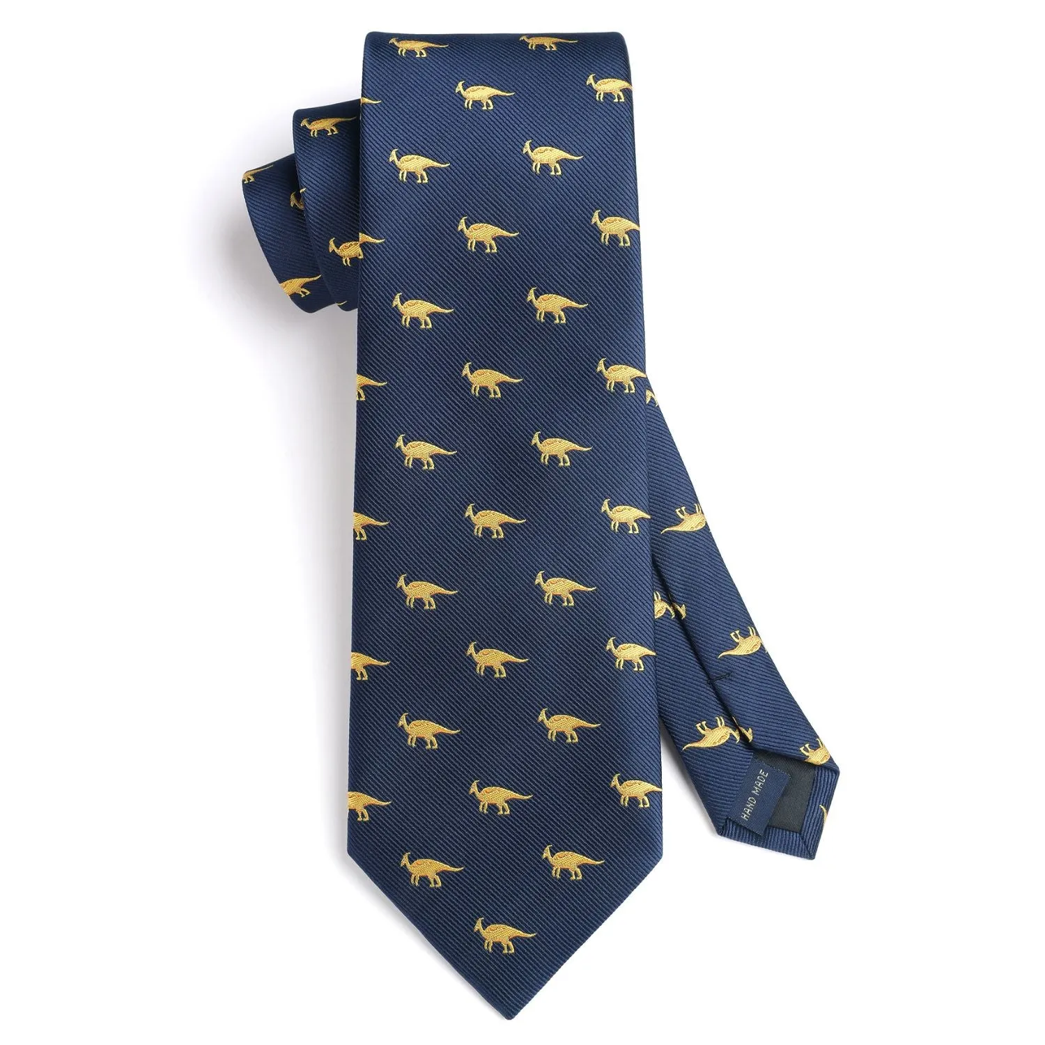Dinosaur Tie Handkerchief Set - NAVY BLUE