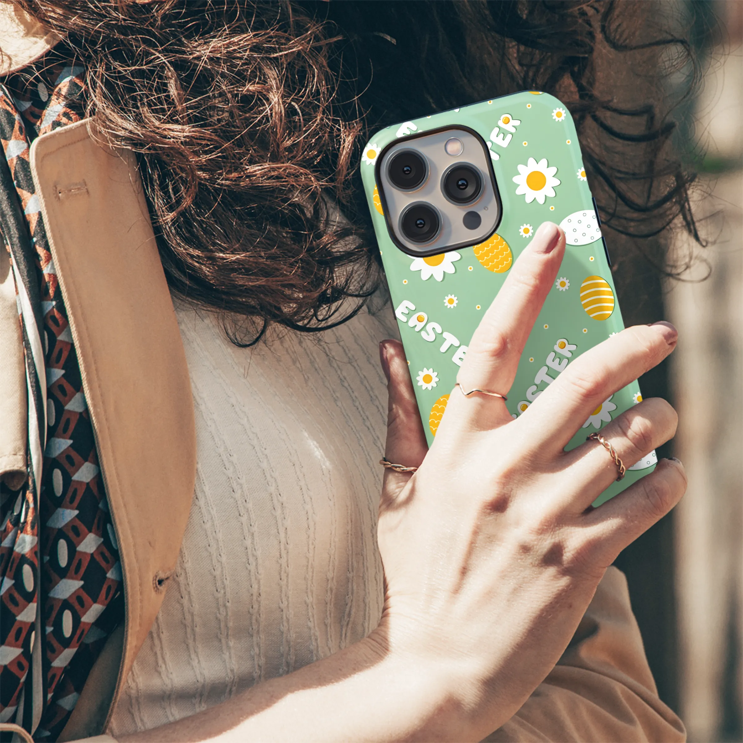 Easter Eggs and Flowers Phone Case iPhone Samsung Cover Pixel 3918