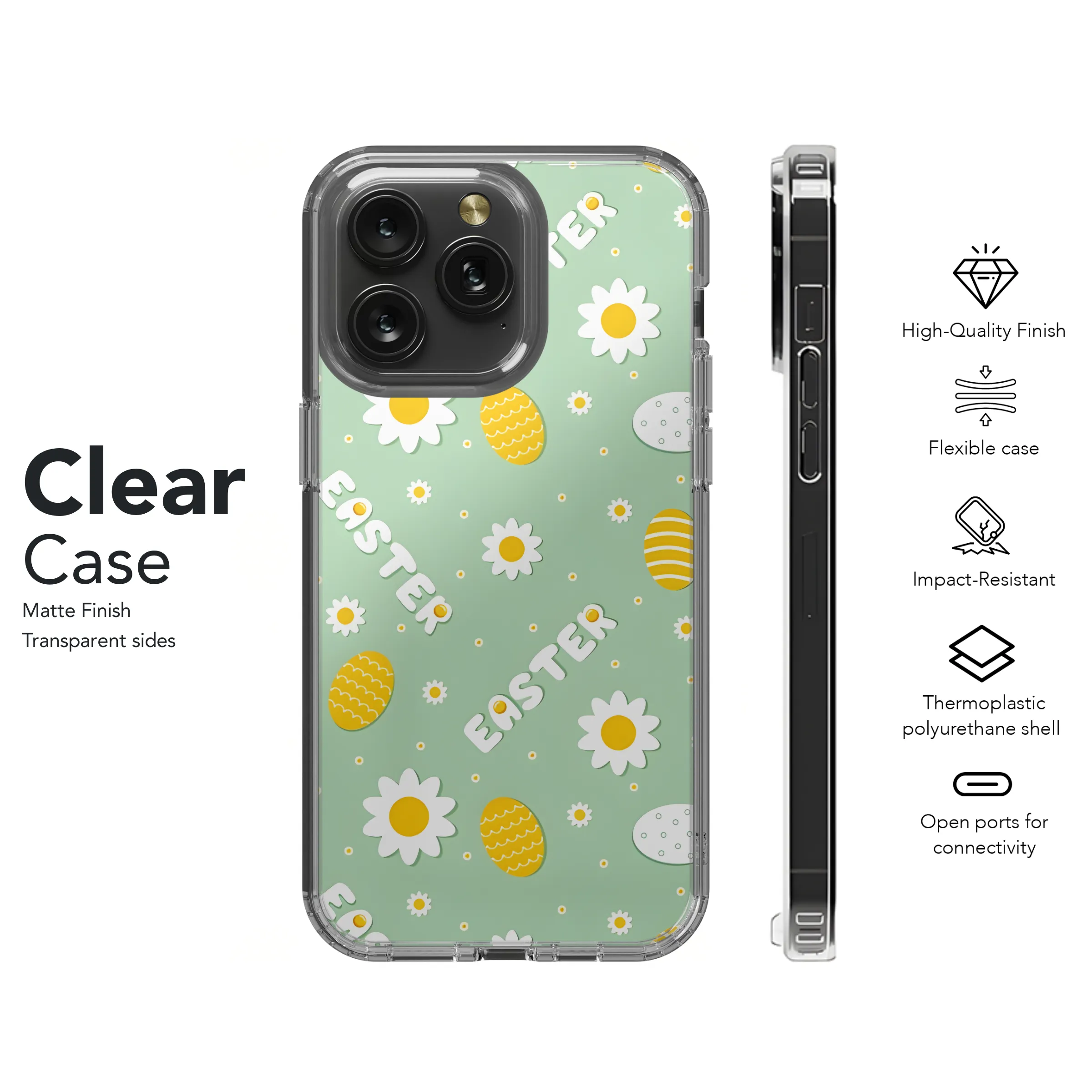 Easter Eggs and Flowers Phone Case iPhone Samsung Cover Pixel 3918