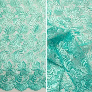 Embroidered Lace BF-61200 Aqua