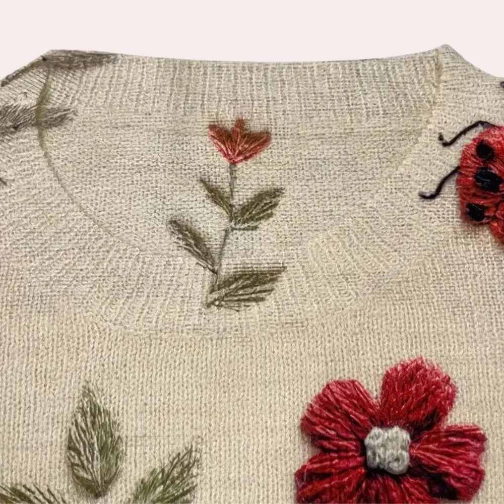 Floral Embroidered Sweatshirt
