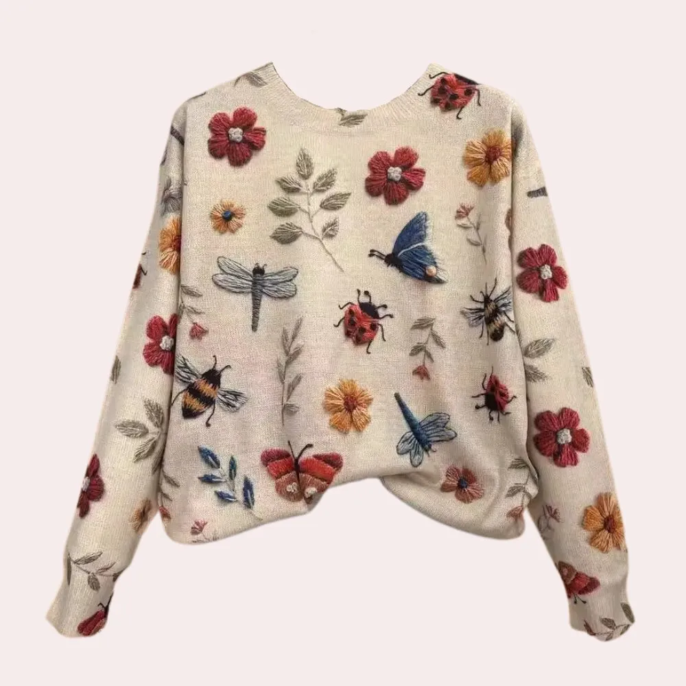 Floral Embroidered Sweatshirt