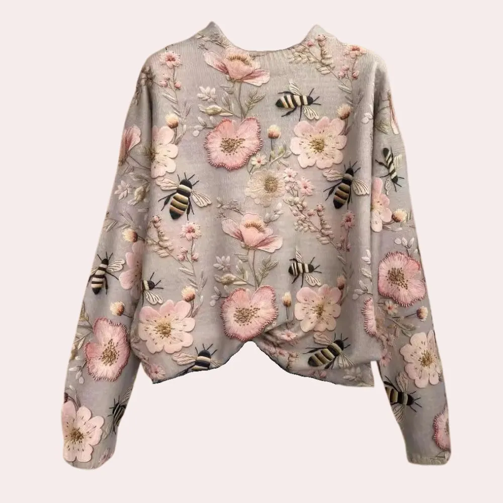 Floral Embroidered Sweatshirt
