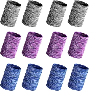 Geyoga 12 Pack Cooling Wristbands Breathable Tennis Sweatbands Quick Dry Heat Remove Ice Wristband for Men Women Yoga Sports