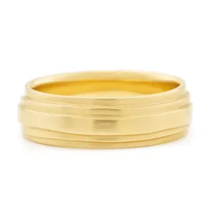 Gold 'Wrap' Level Texture Band 6.4mm