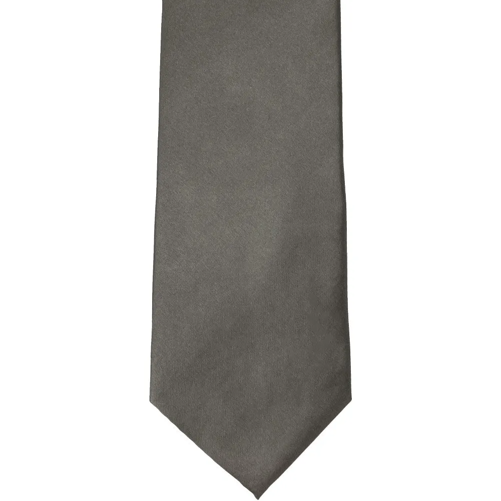 Graphite Gray Solid Color Necktie