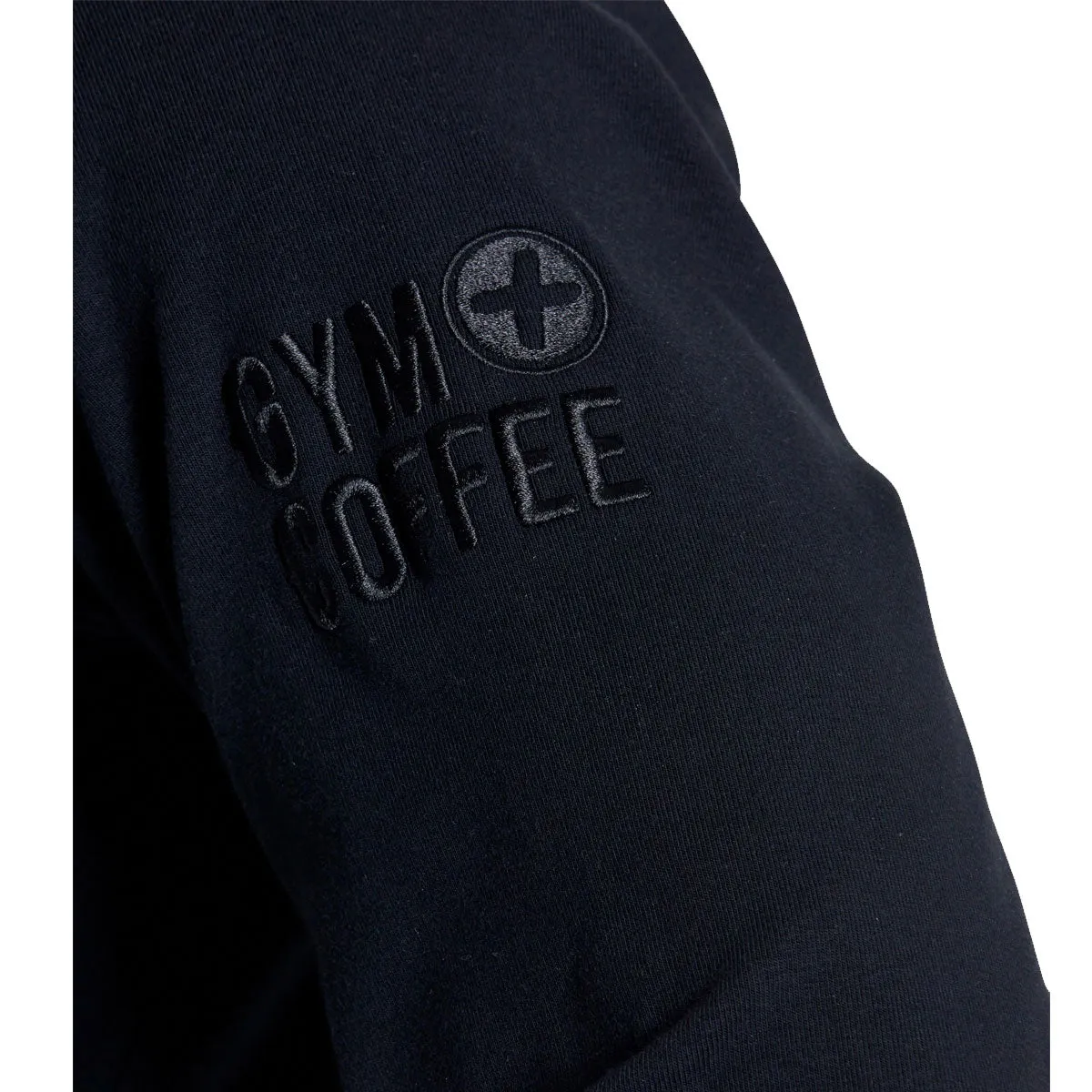 Gym Coffee Chill Half Zip Hoodie - Mens - Black
