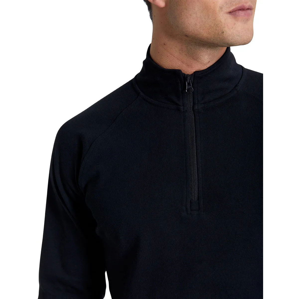 Gym Coffee Chill Half Zip Hoodie - Mens - Black