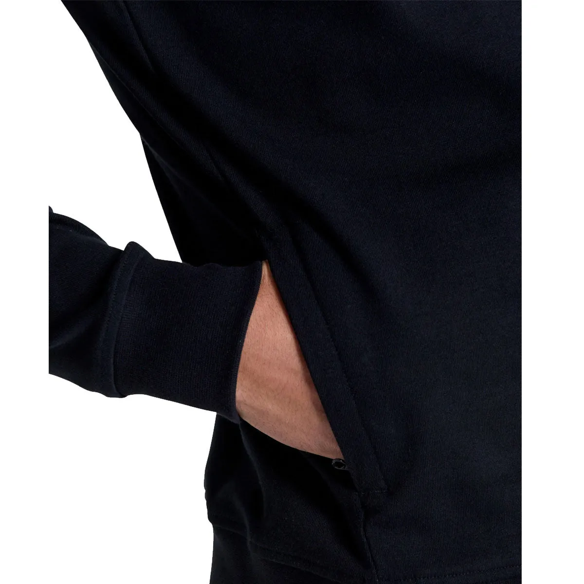 Gym Coffee Chill Half Zip Hoodie - Mens - Black