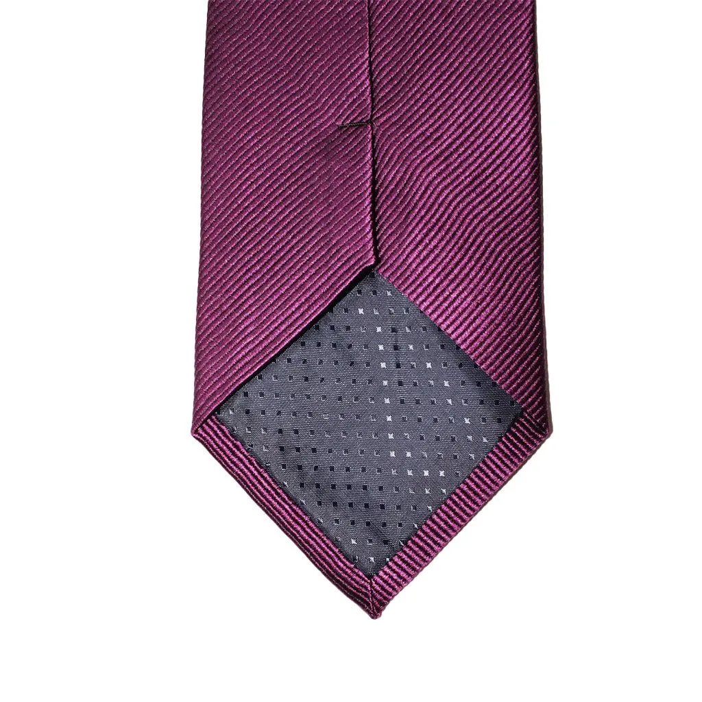 HENRY SARTORIAL Plain Silk Tie BURGUNDY