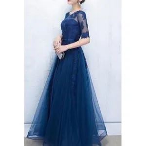 Ketty More Women Lace Back Keyhole Bridesmaid Dress-KMWDC3446