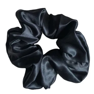 Large 100% Pure Silk Hair Ties - Black