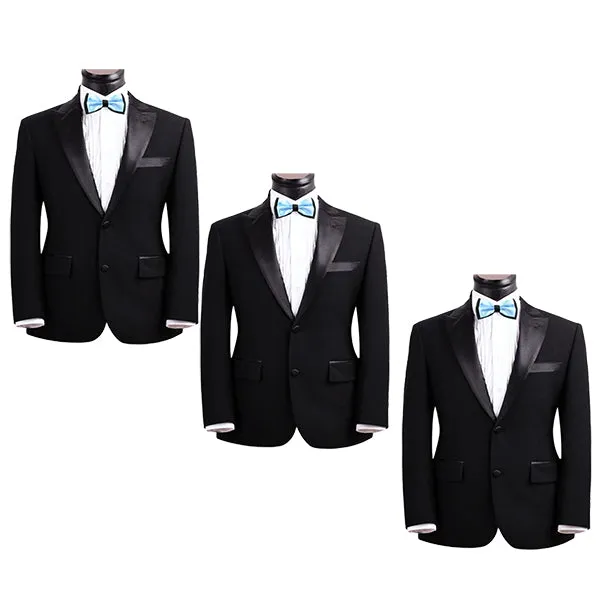 Mens Blue and Black Formal Event Pre-Tied Bow Ties Sets