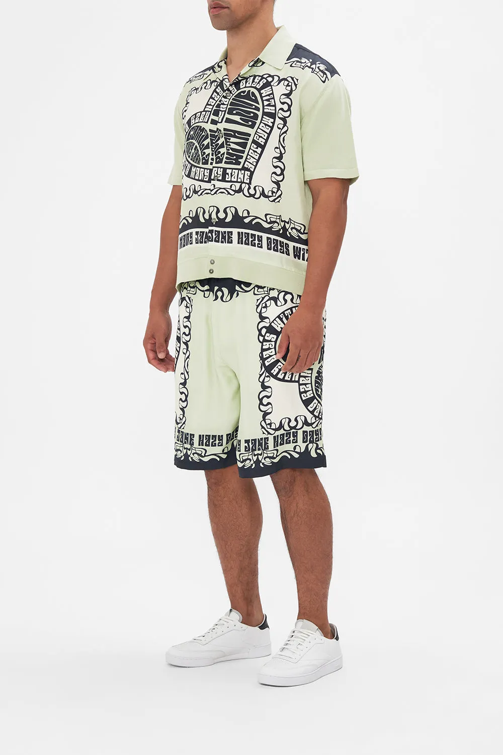 MEN'S KNIT SLEEVE SILK SHIRT DOUBLE DUTCH