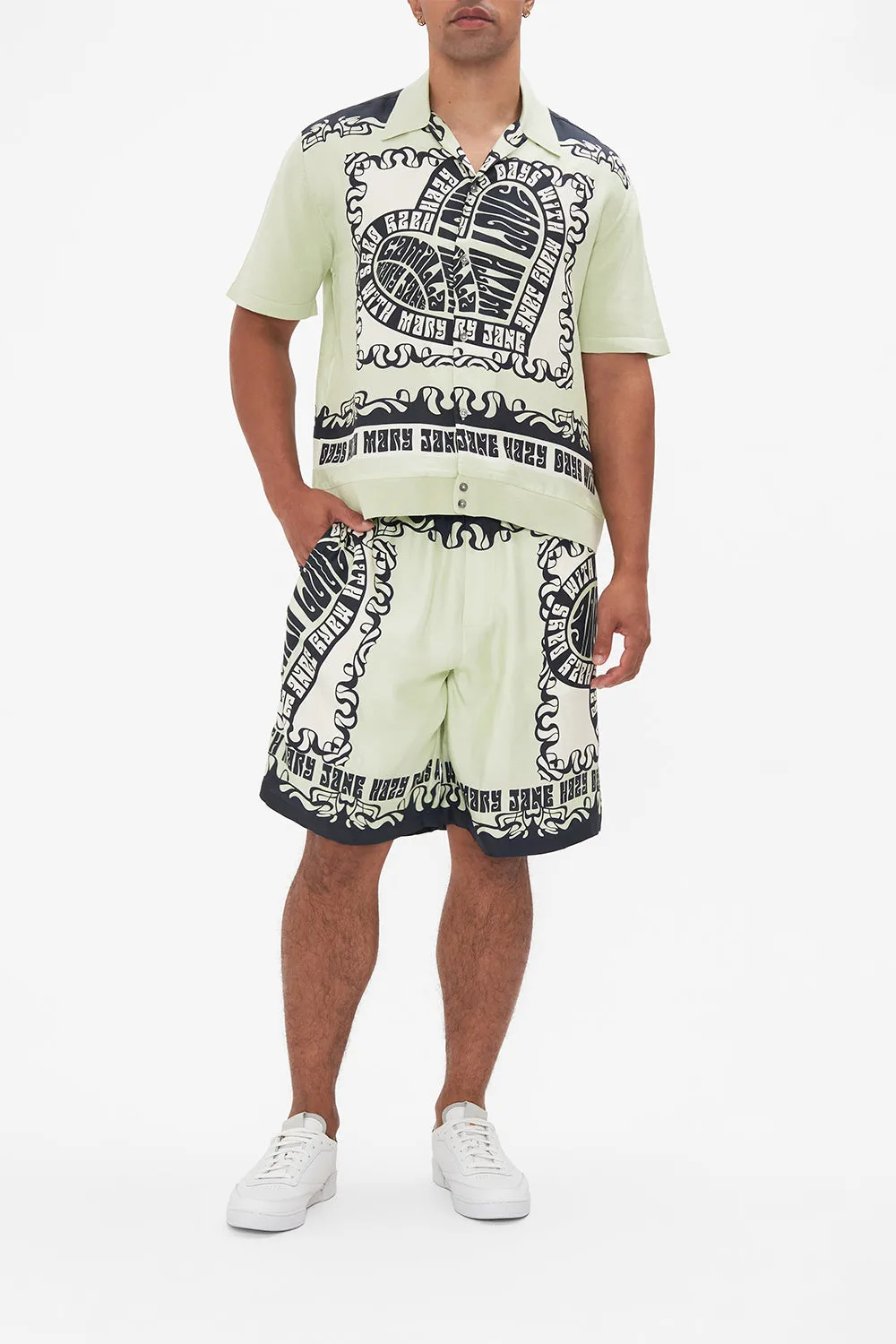 MEN'S KNIT SLEEVE SILK SHIRT DOUBLE DUTCH