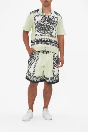 MEN'S KNIT SLEEVE SILK SHIRT DOUBLE DUTCH
