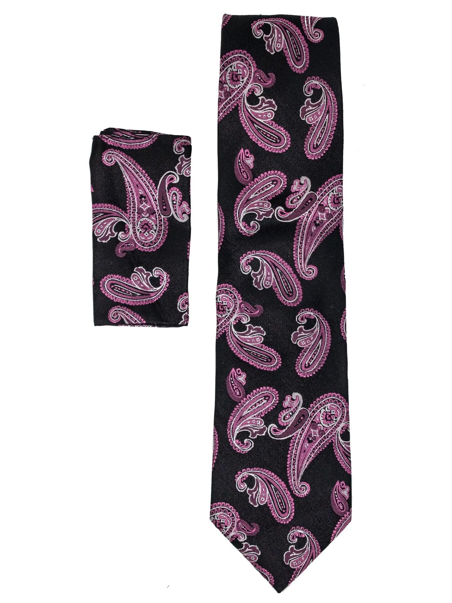 Men's Silk Woven Wedding Neck Tie With Handkerchief