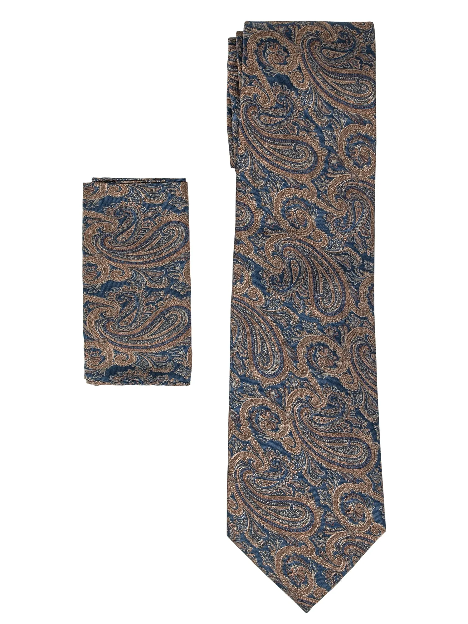 Men's Silk Woven Wedding Neck Tie With Handkerchief