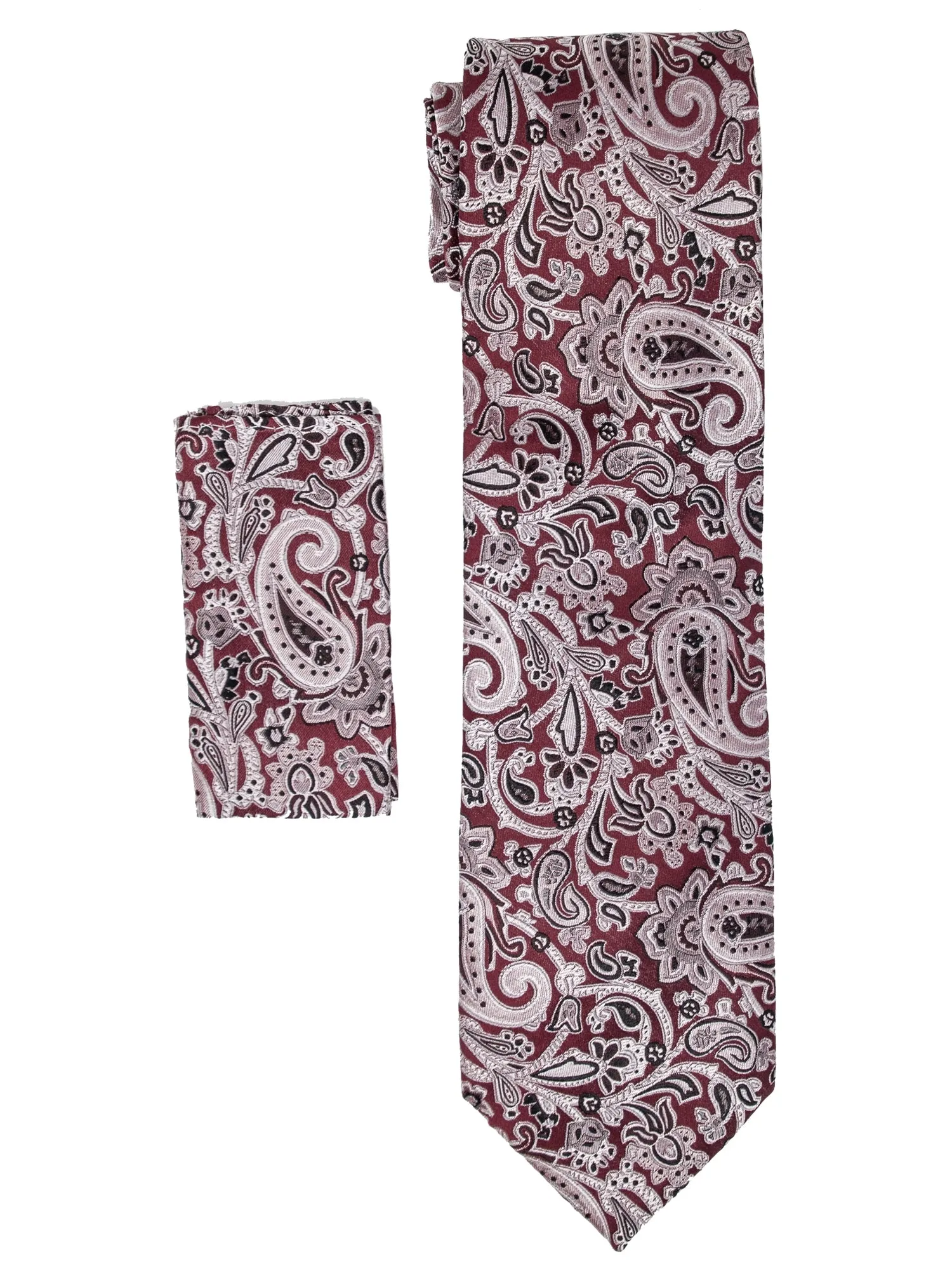 Men's Silk Woven Wedding Neck Tie With Handkerchief
