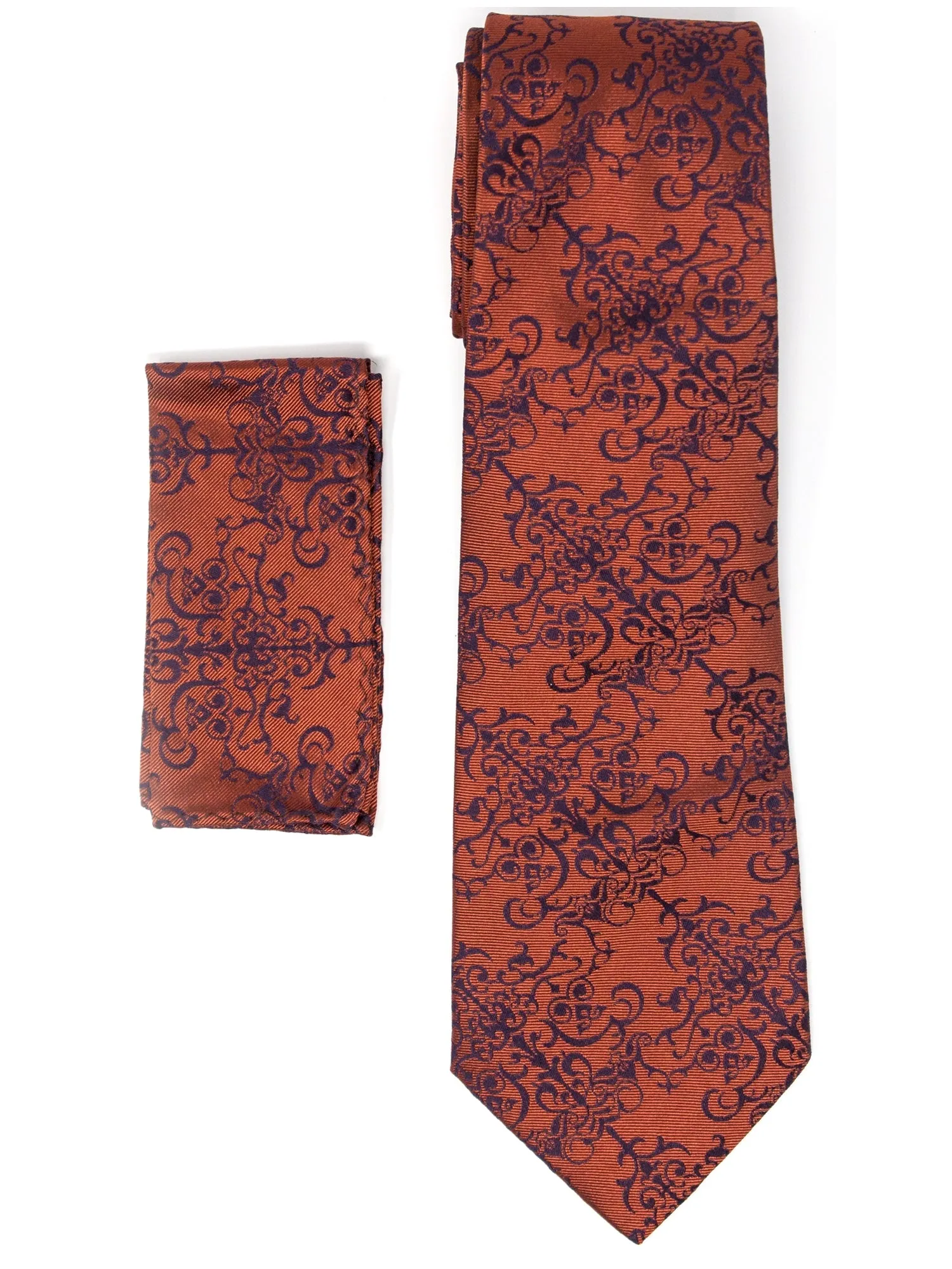 Men's Silk Woven Wedding Neck Tie With Handkerchief