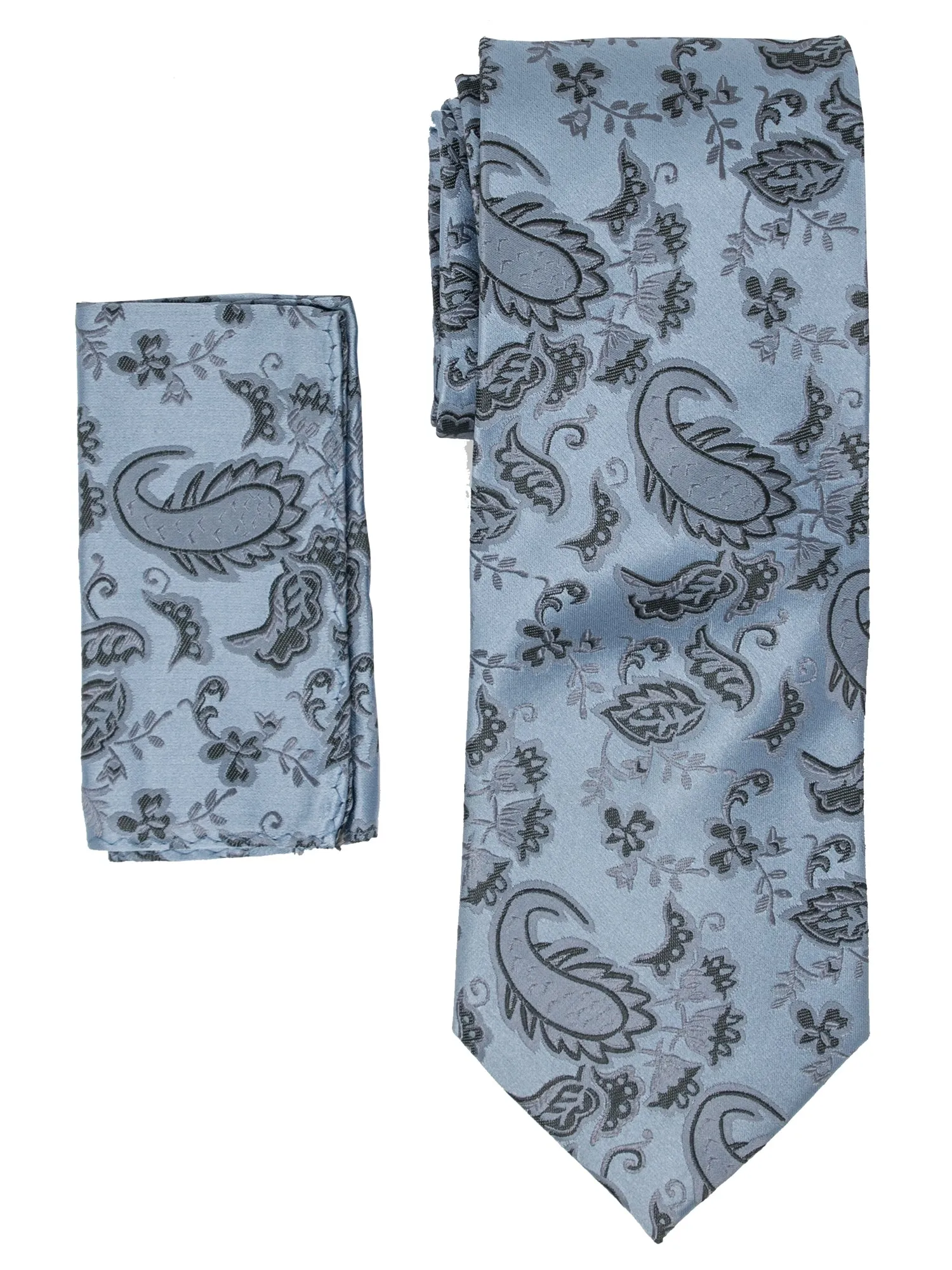 Men's Silk Woven Wedding Neck Tie With Handkerchief