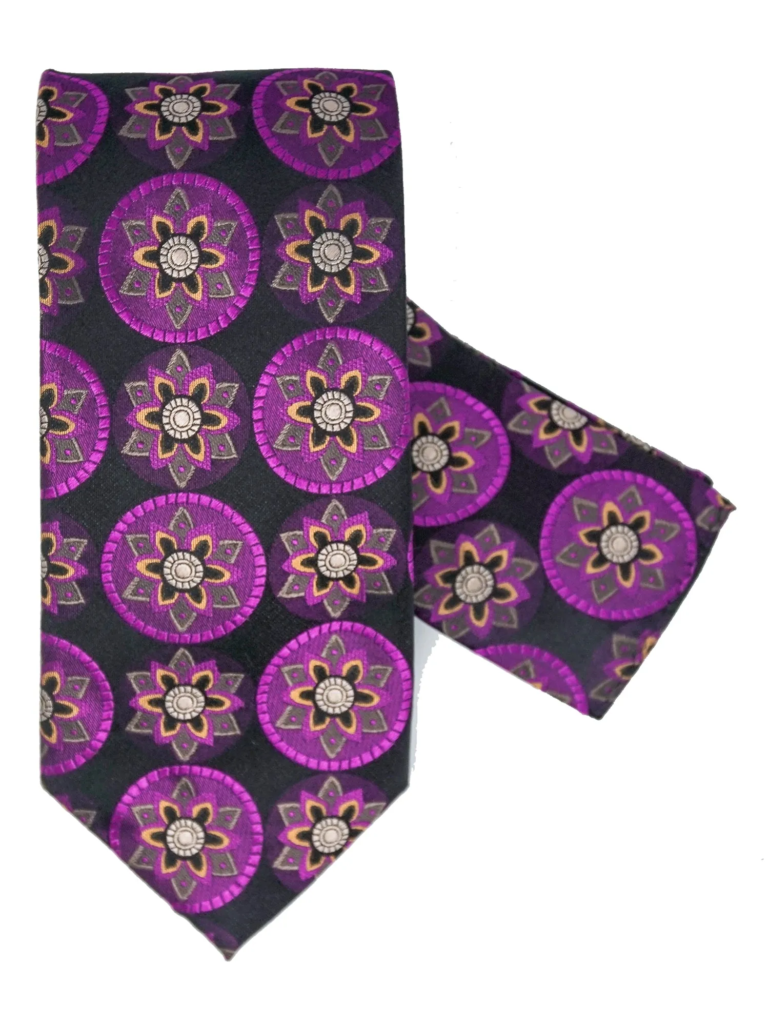 Men's Silk Woven Wedding Neck Tie With Handkerchief