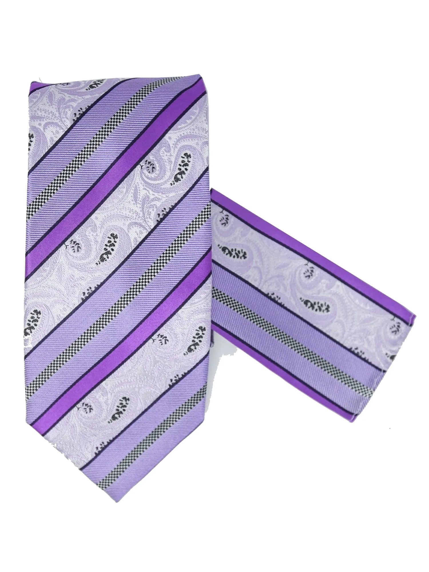 Men's Silk Woven Wedding Neck Tie With Handkerchief