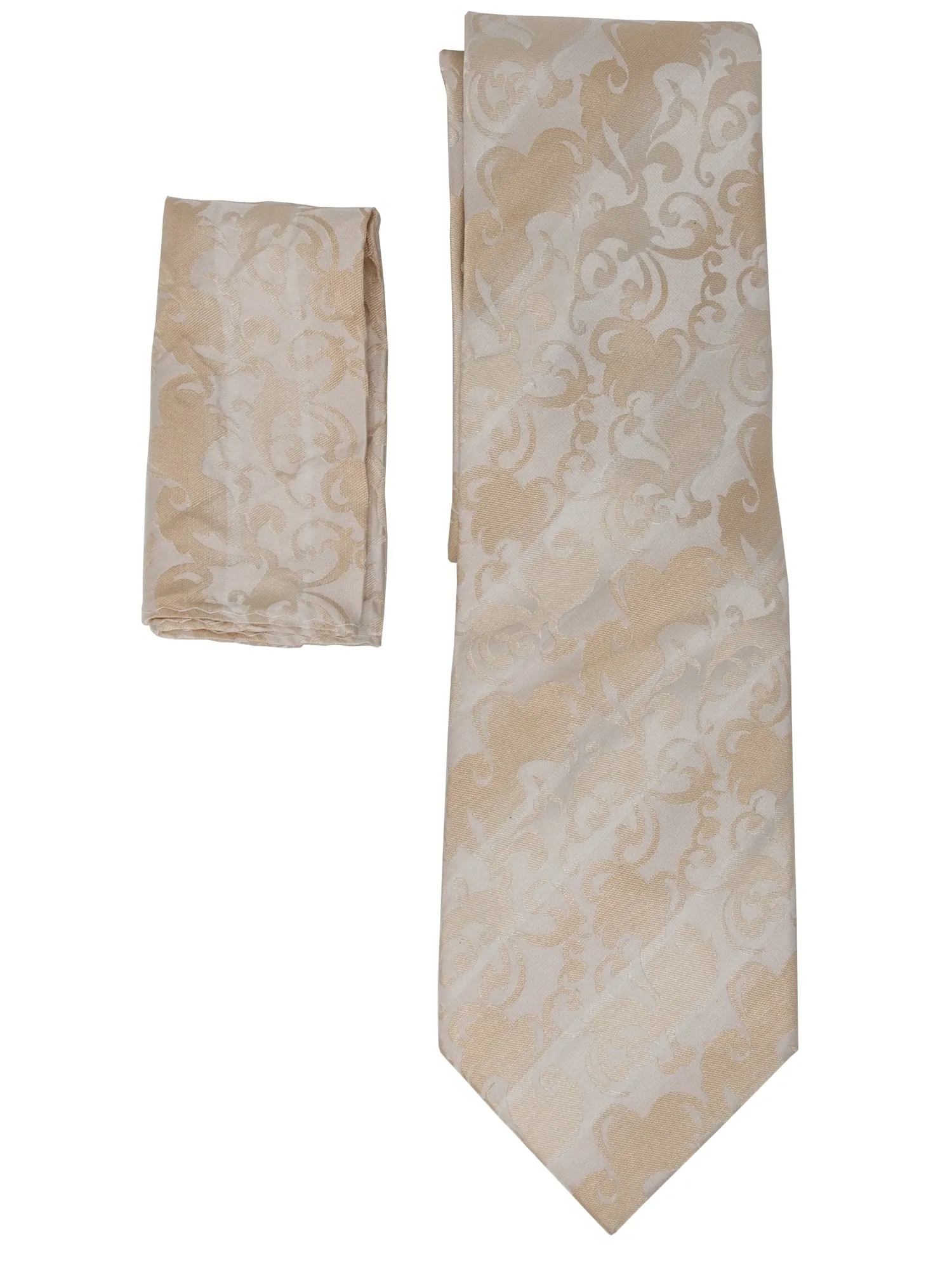 Men's Silk Woven Wedding Neck Tie With Handkerchief
