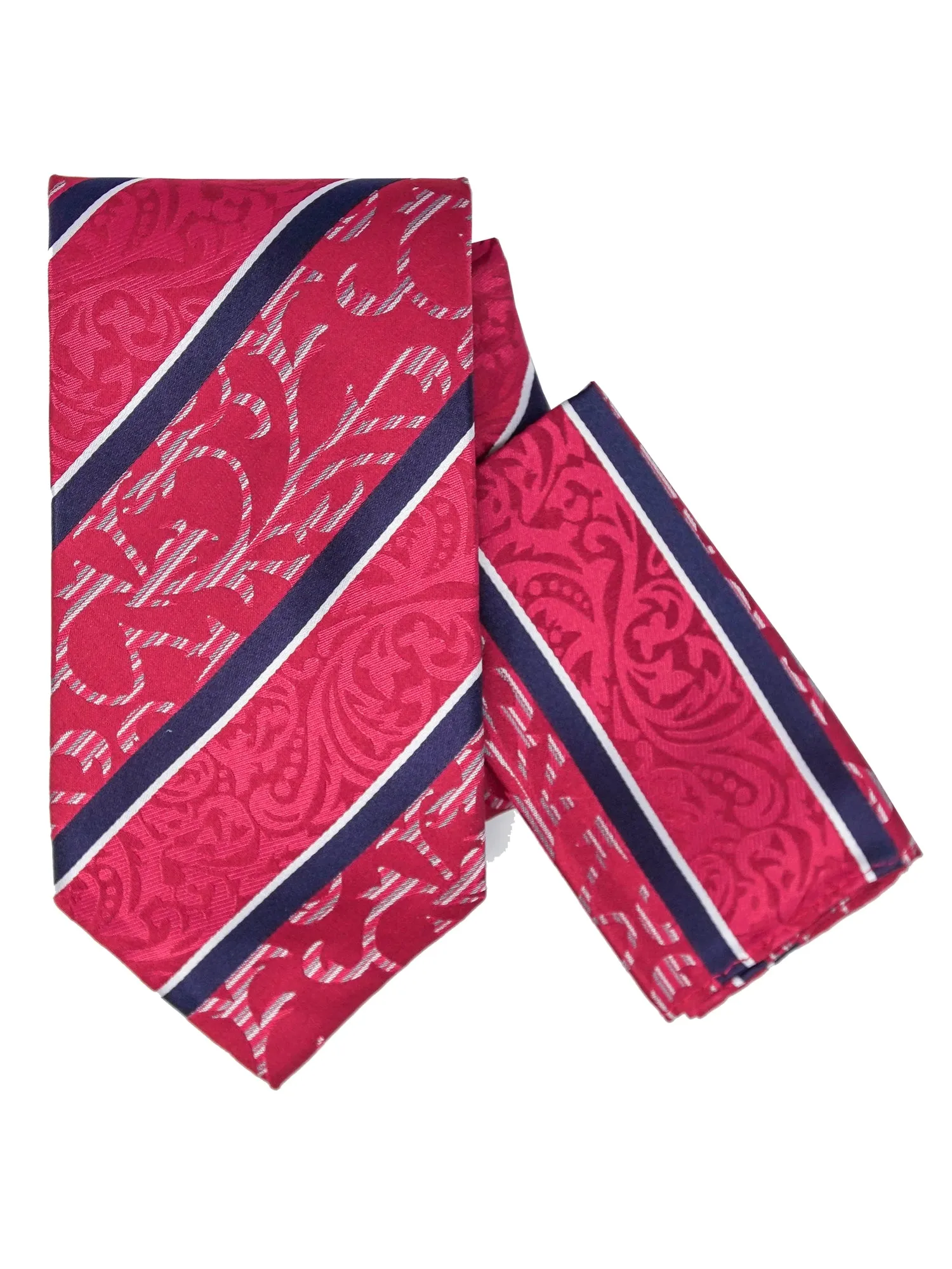 Men's Silk Woven Wedding Neck Tie With Handkerchief