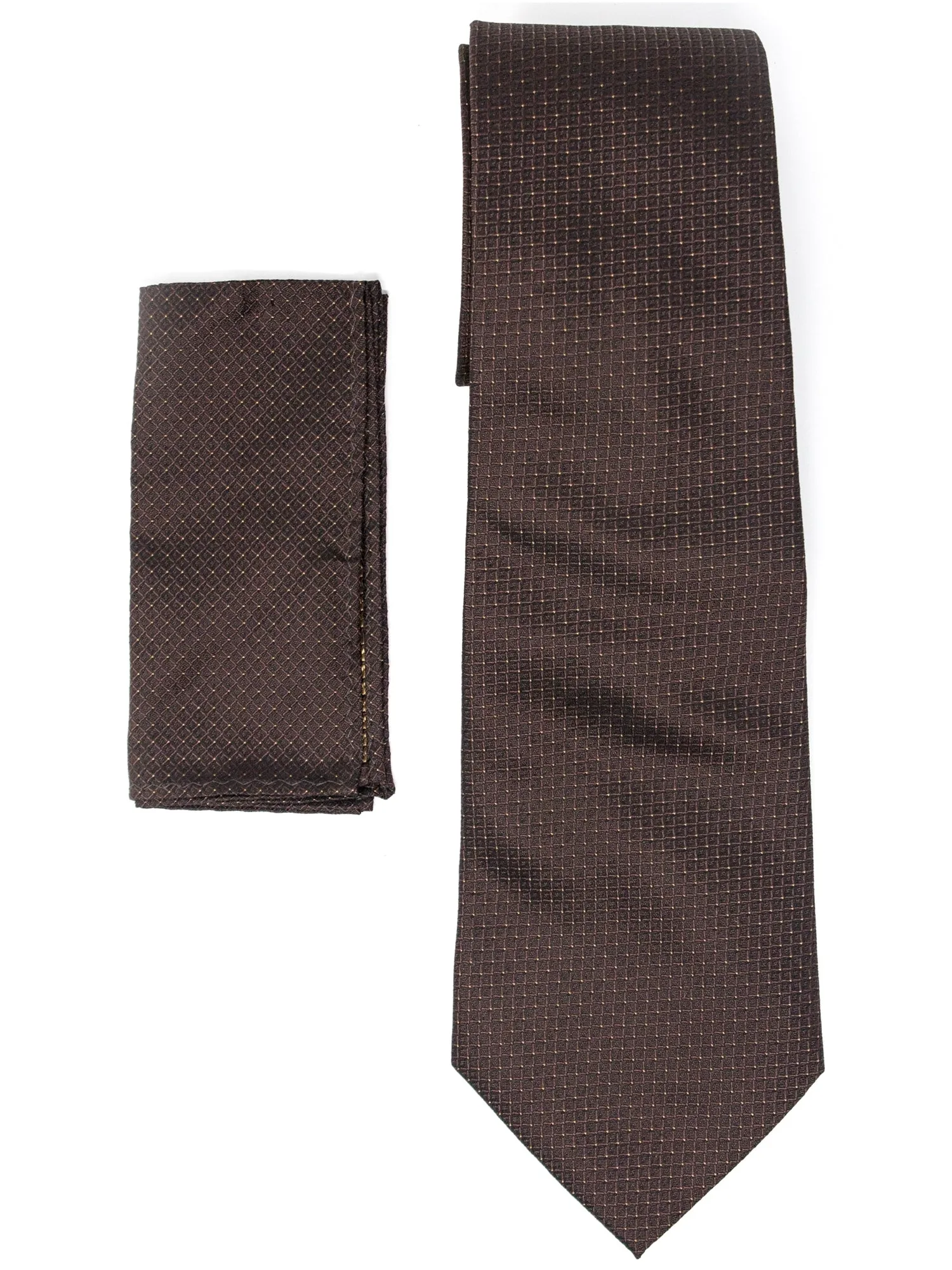 Men's Silk Woven Wedding Neck Tie With Handkerchief