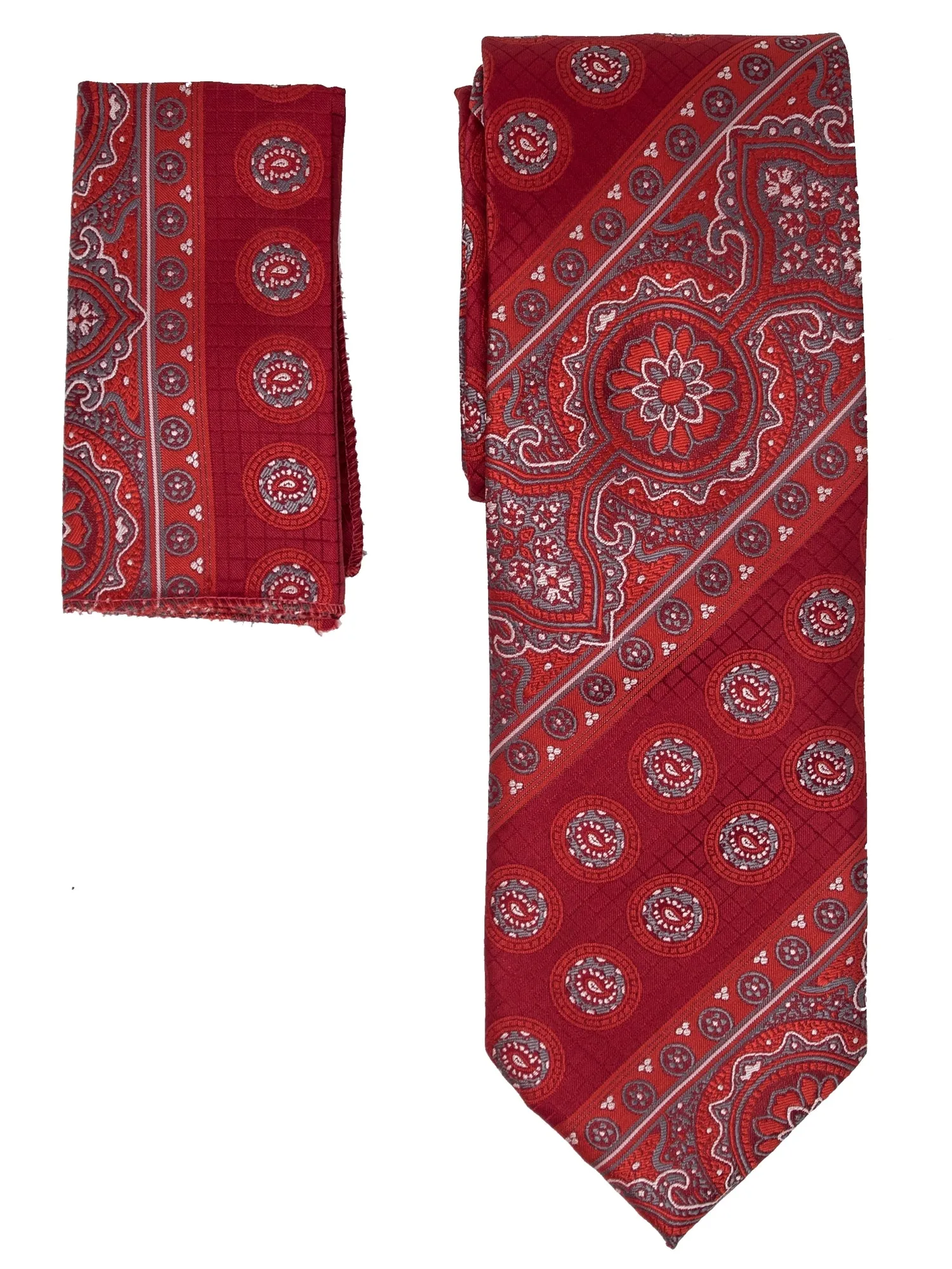 Men's Silk Woven Wedding Neck Tie With Handkerchief