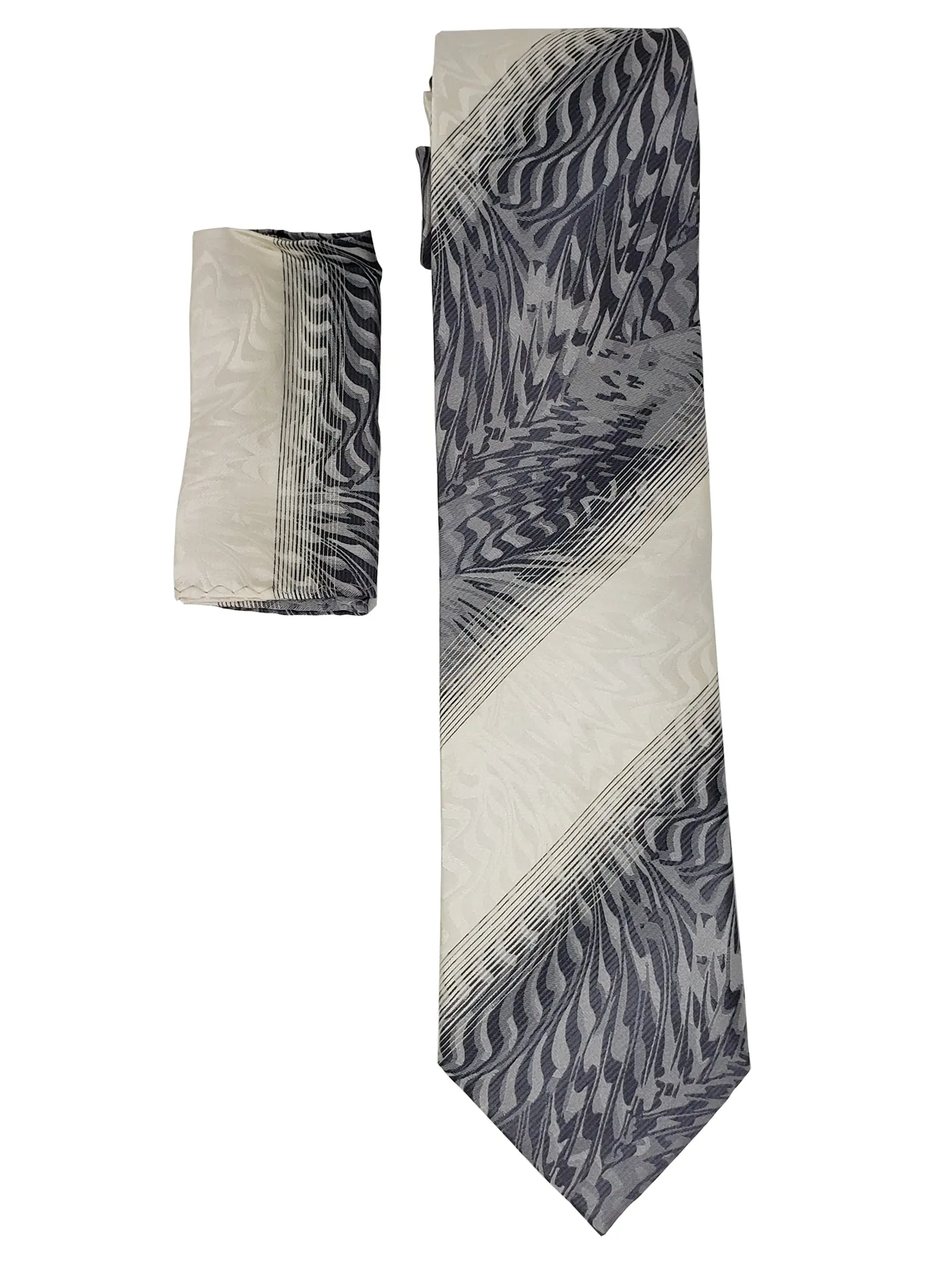 Men's Silk Woven Wedding Neck Tie With Handkerchief